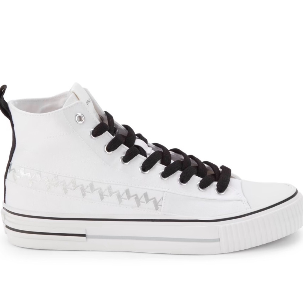 Karl Lagerfeld Logo High-Top Sneakers with Black Laces Size 10.5